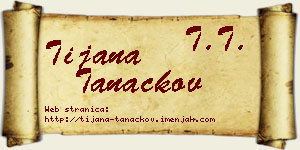 Tijana Tanackov vizit kartica